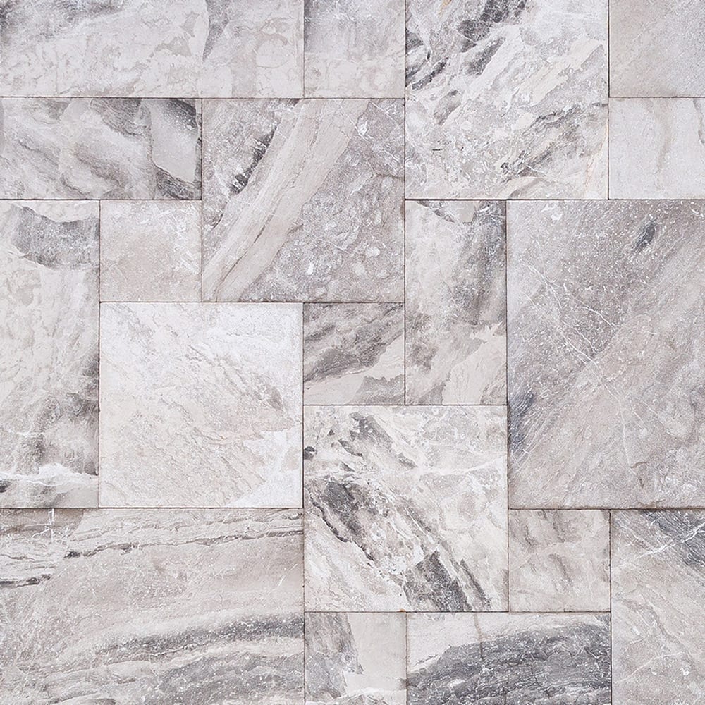 Atlantic Grey Marble Tiles Antique Pattern Sand-Blasted Brushed