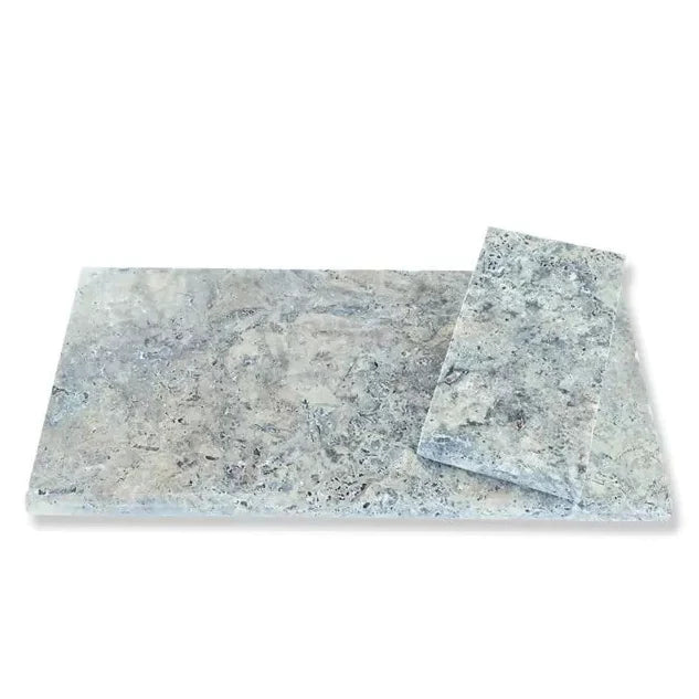Silver Travertine Tumbled Pool Coping
