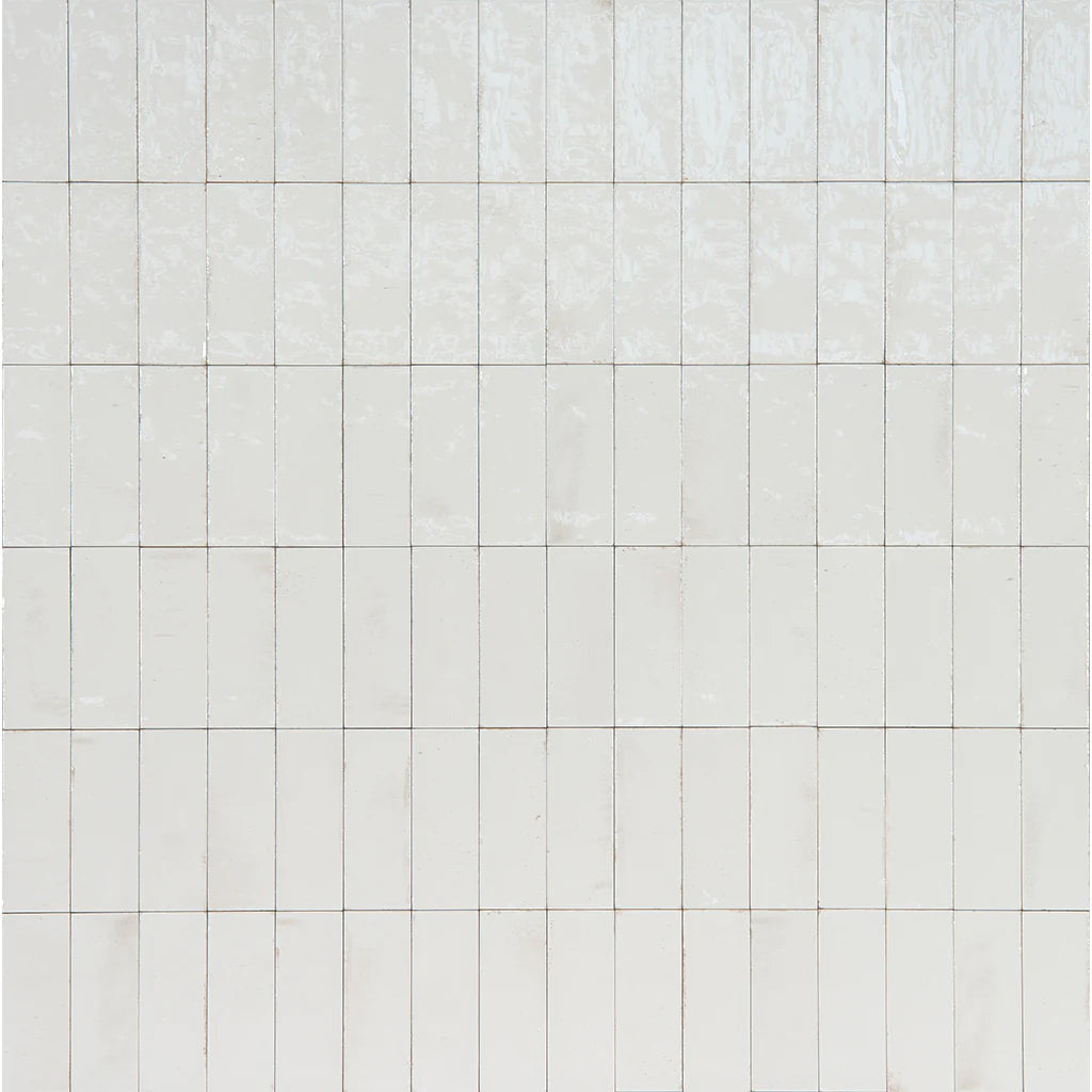 Aquatica Bianco Glossy Porcelain Pool Tile 3"x8" - Gleeze Collection