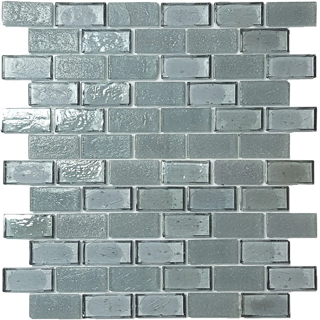 Aquatica Moon 1"x2" Glass Mosaic Tile 11.5"x12.5" - Superior Collection
