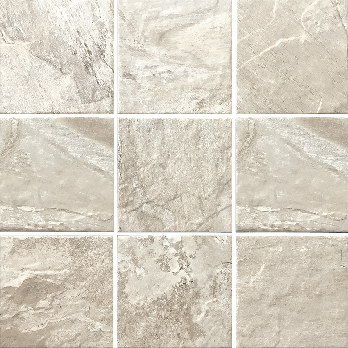 Aquatica Snow Porcelain Pool Tile 6"x6" - States II Collection
