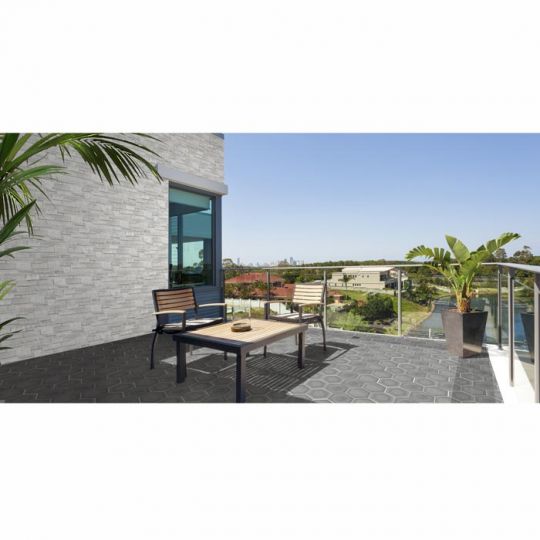 Aquatica White Porcelain Ledgerstone Corner & Staggered Set Corner - Marmi Collection