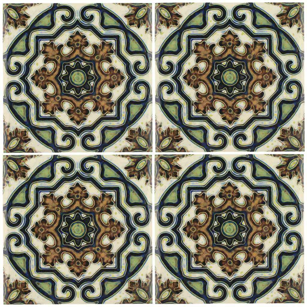 Aquatica Maioliche 11 Porcelain Pool Tile 6"x6" - Maioliche Collection