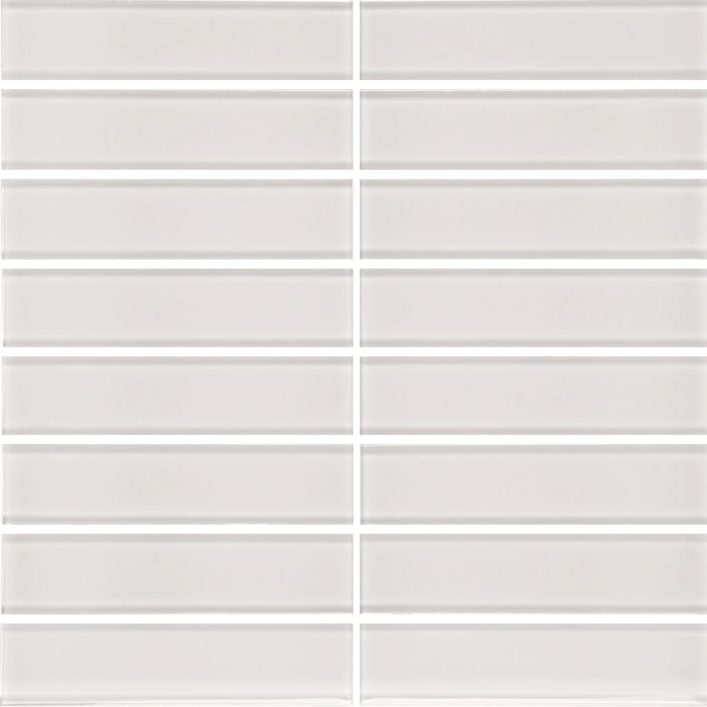 Aquatica Skylight 1.5"x6" Stacked Glass Mosaic Tile 11.75"x11.75" - Element Collection