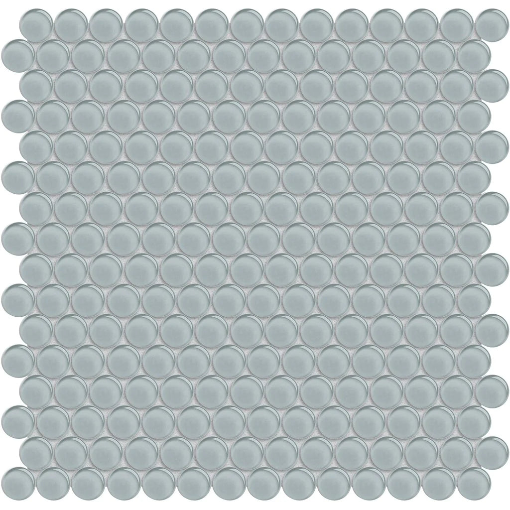 Aquatica Penny Round Shadow Glass Mosaic Tile 11.50"x11.75" - Element Collection