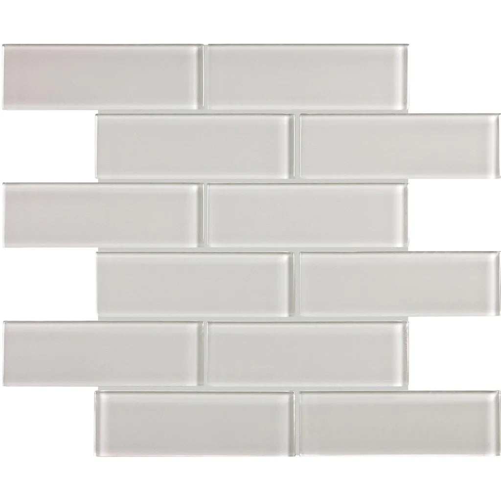 Aquatica Mist Brick Look Glass Tile 11.75"x11.75" - Element Collection