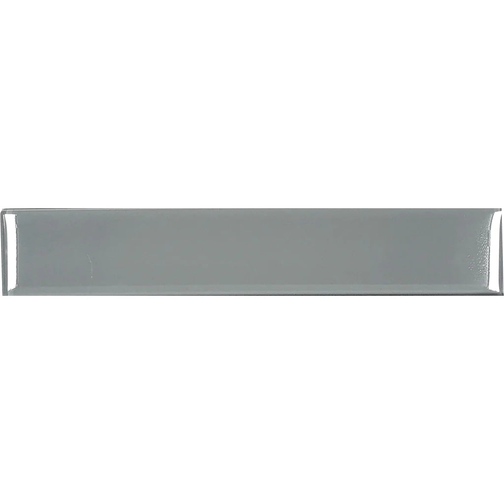 Aquatica Gray Glossy Glass Tile 2"x12" - Earth Collection