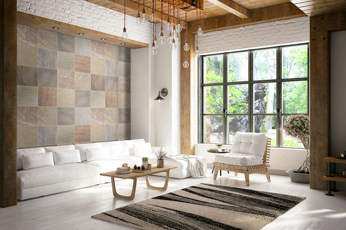 MSI Copper Honed Quartzite Wall and Floor Tile 12"x12"
