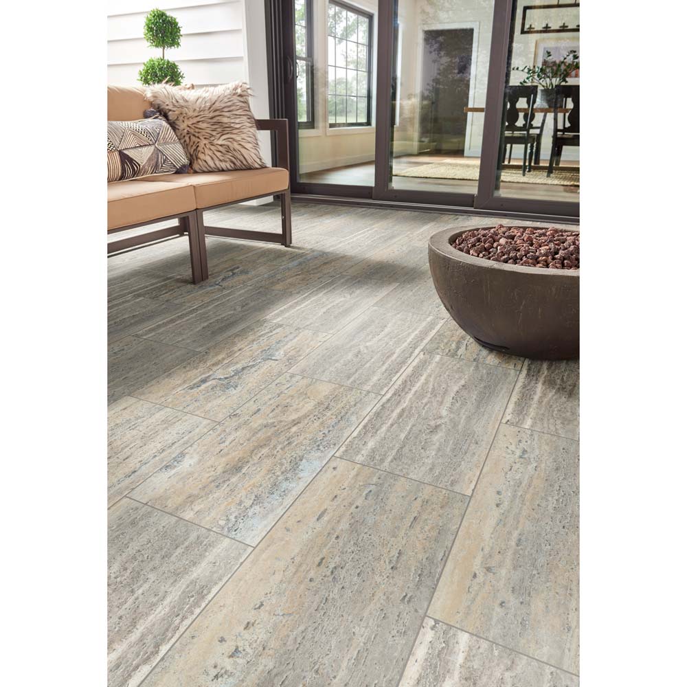 MSI Silver Vein Cut Honed Travertine Wall and Floor Tile 12"x24"