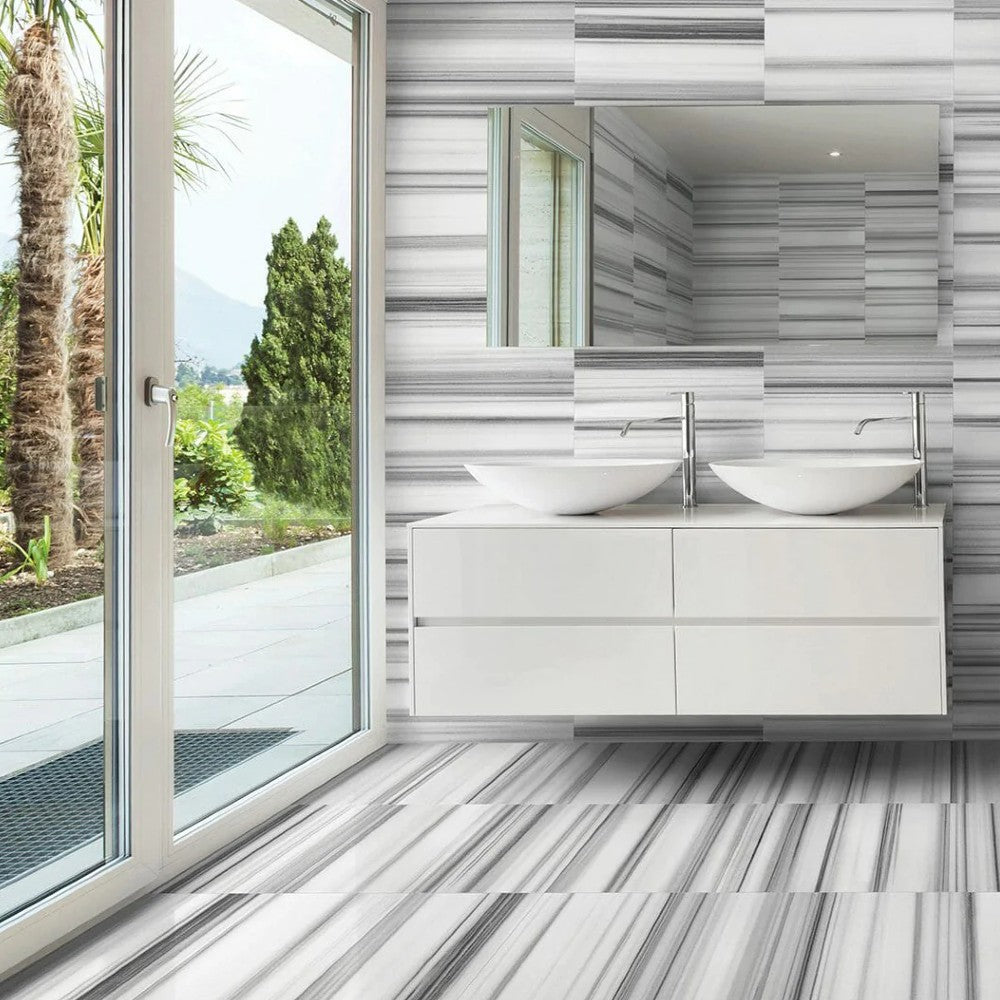 Equator White Marble Floor and Wall Tile