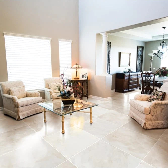 French Vanilla Cream Harmony Marble Floor and Wall Tile