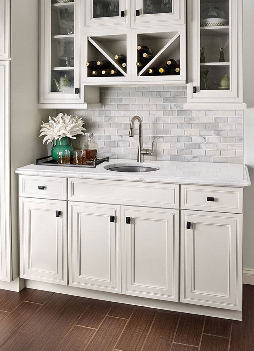 MSI Greecian White 2"x4" Beveled Marble Mosaic Subway Tile 12"x12"