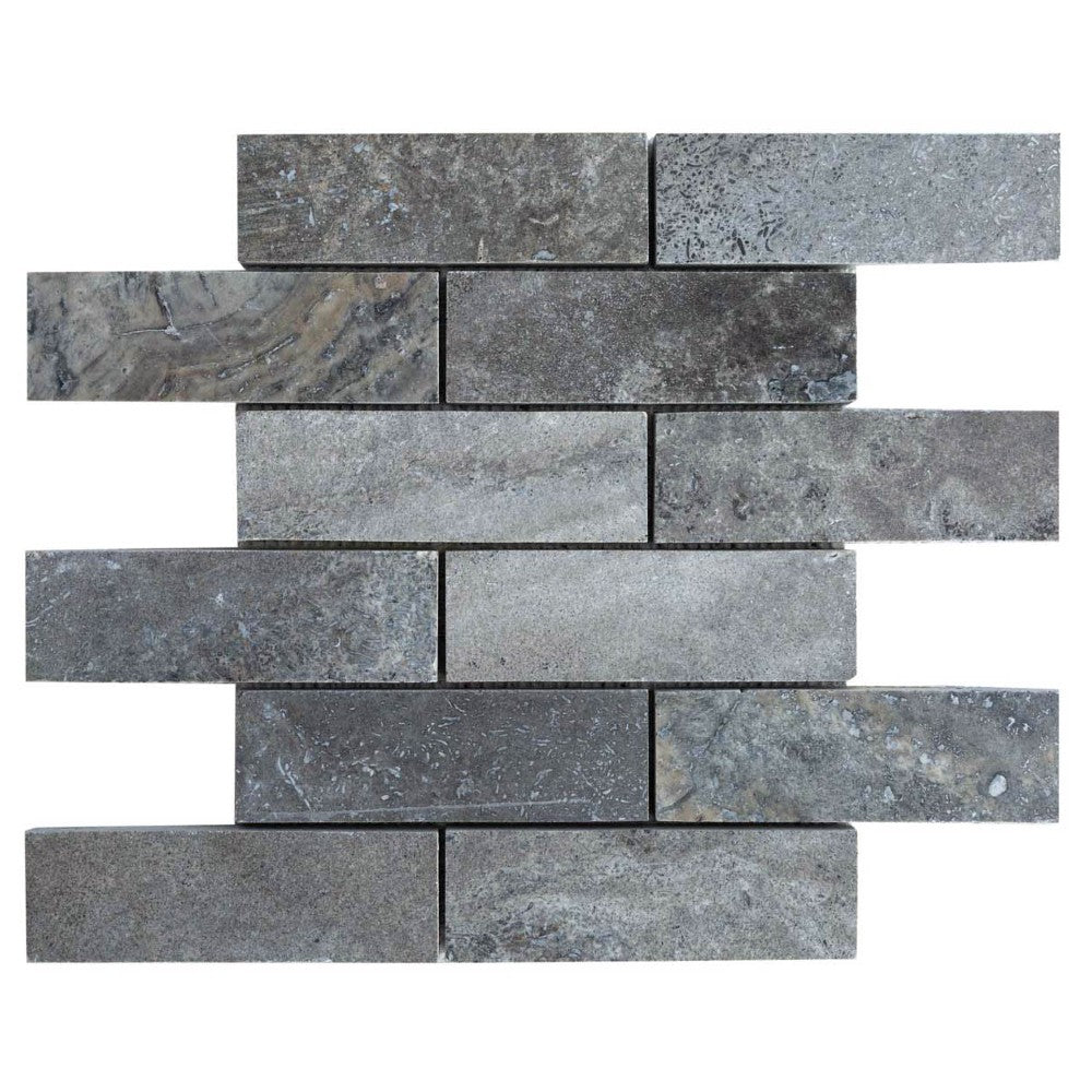 Silver Grey Travertine Mosaic Tiles