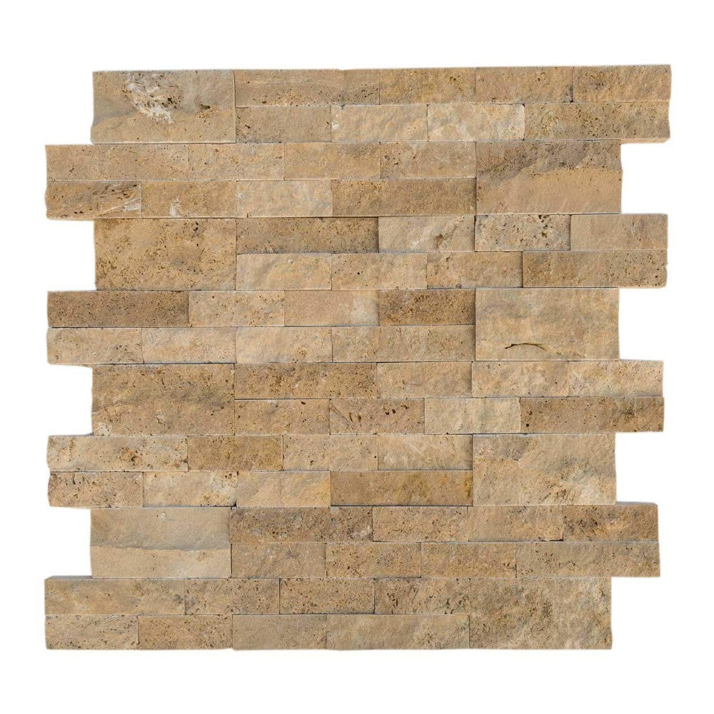 Volcano Travertine Split Face Stone Siding Mosaic Tiles