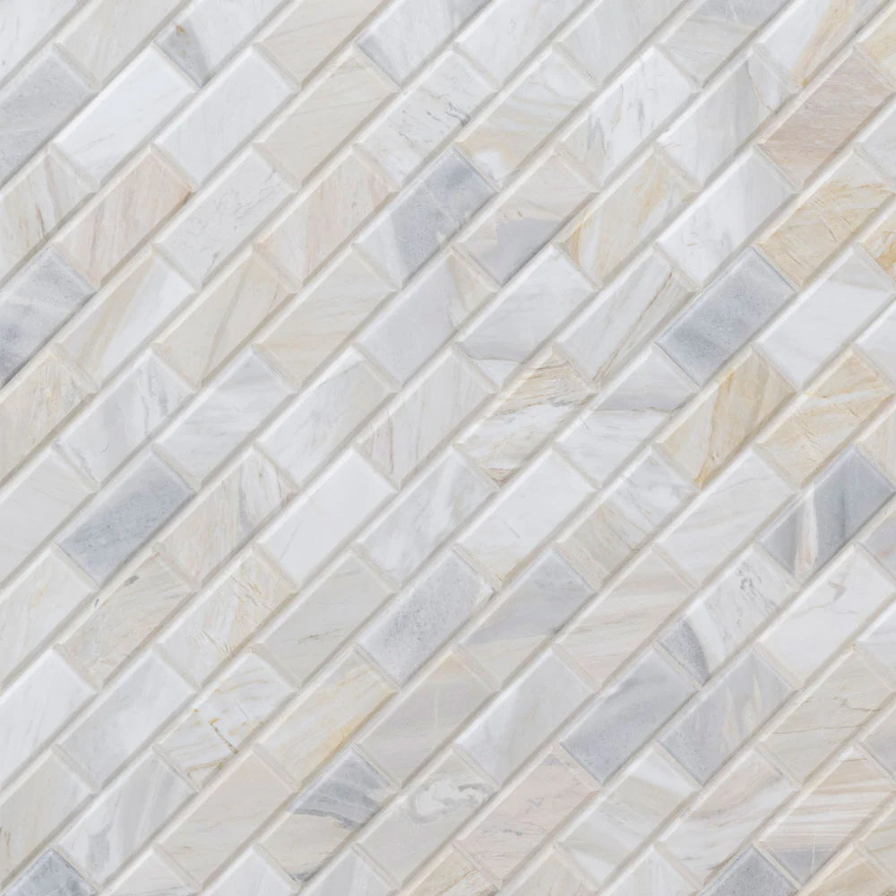 MSI Athena Gold Beveled Marble Mosaic Tile 11.81"x11.81"