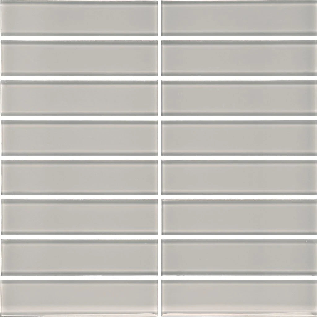 Aquatica Shadow 1.5"x6" Stacked Glass Mosaic Tile 11.75"x11.75" - Element Collection