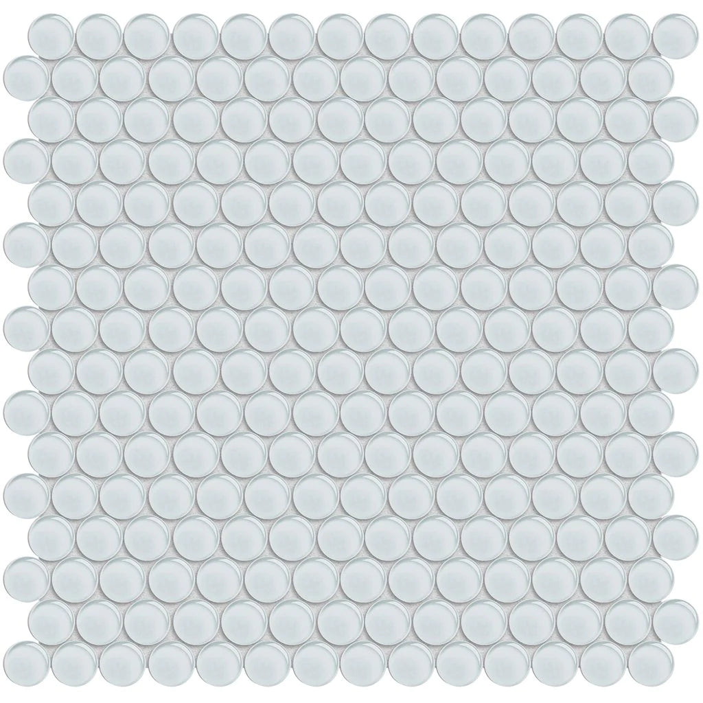 Aquatica Penny Round Ice Glass Mosaic Tile 11.50"x11.75" - Element Collection