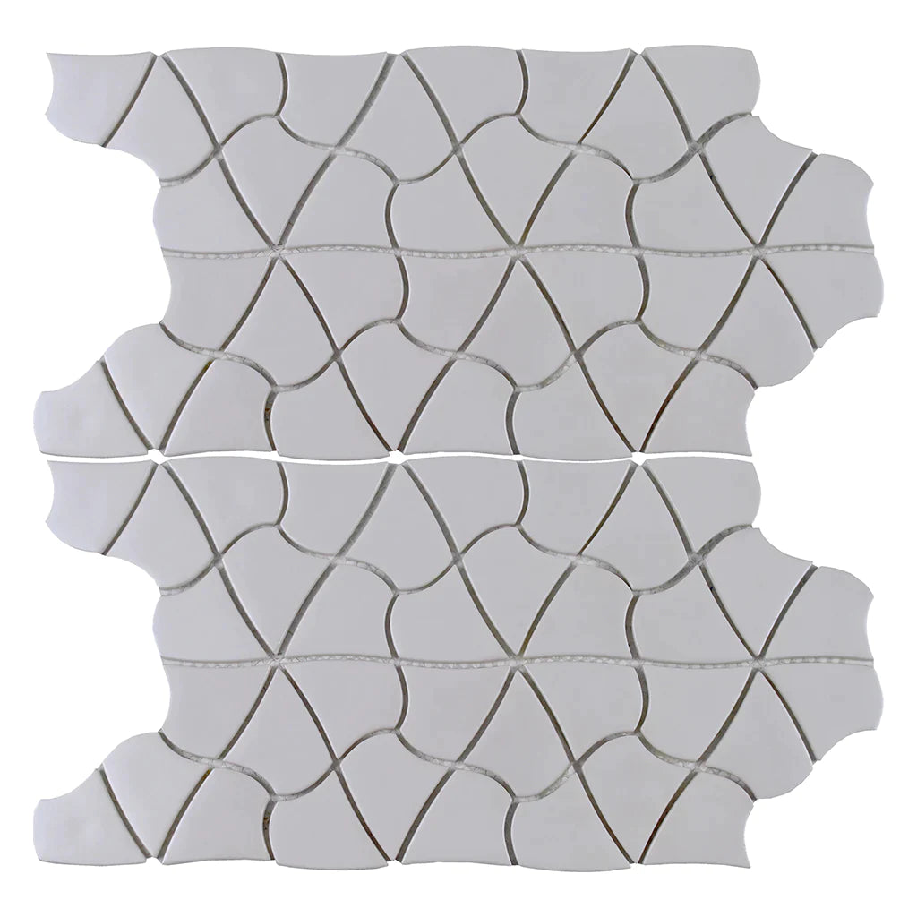 Aquatica Plumeria Glass Mosaic Tile 10.25"x12" - Aloha Collection