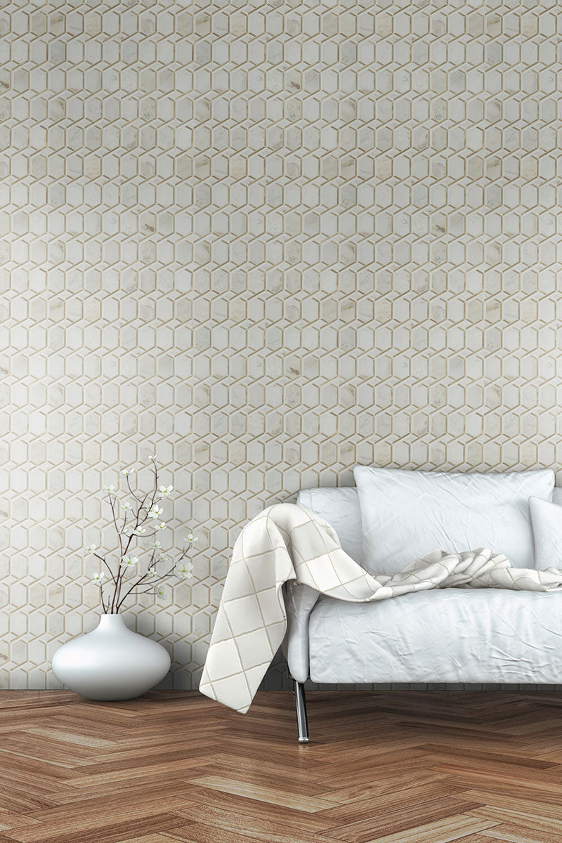 MSI Luxor Royal Link Gold Stone Metal Mosaic Wall and Floor Tile 11.61"x12.2"