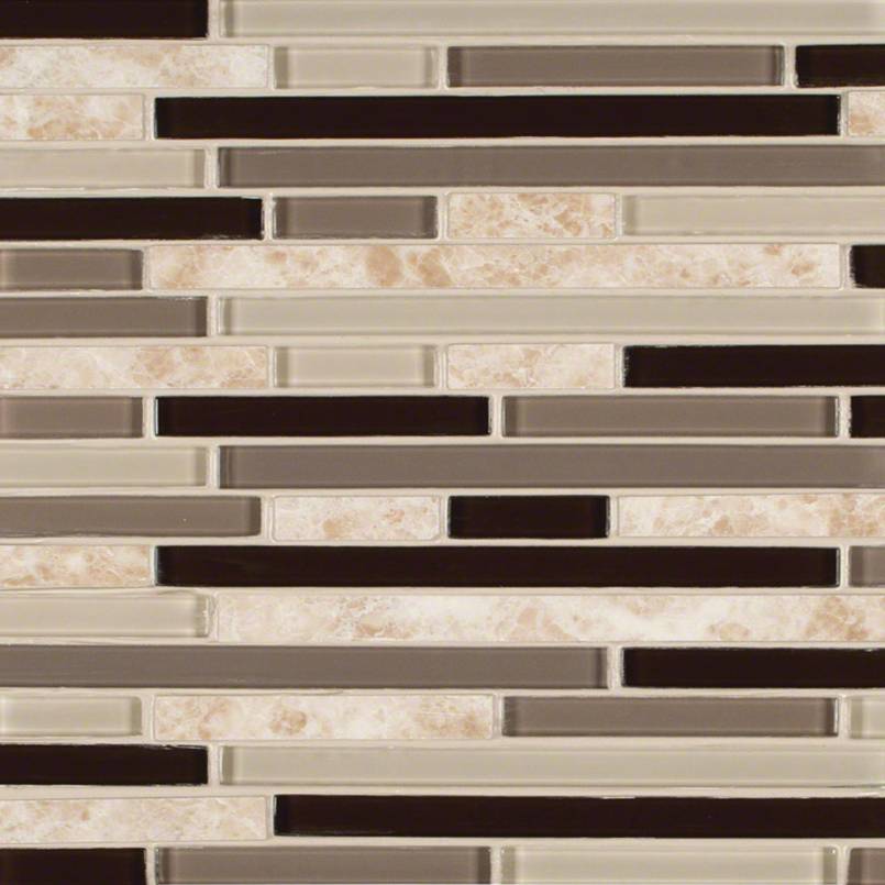 MSI Amalfi Cafe Interlocking Porcelain Glass Blend Mosaic Tile 12"x12"