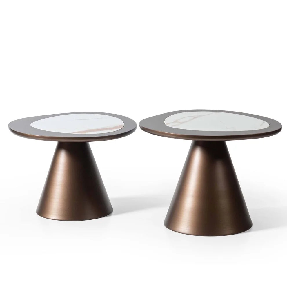 Rusty Ceramic Coffee Table Set