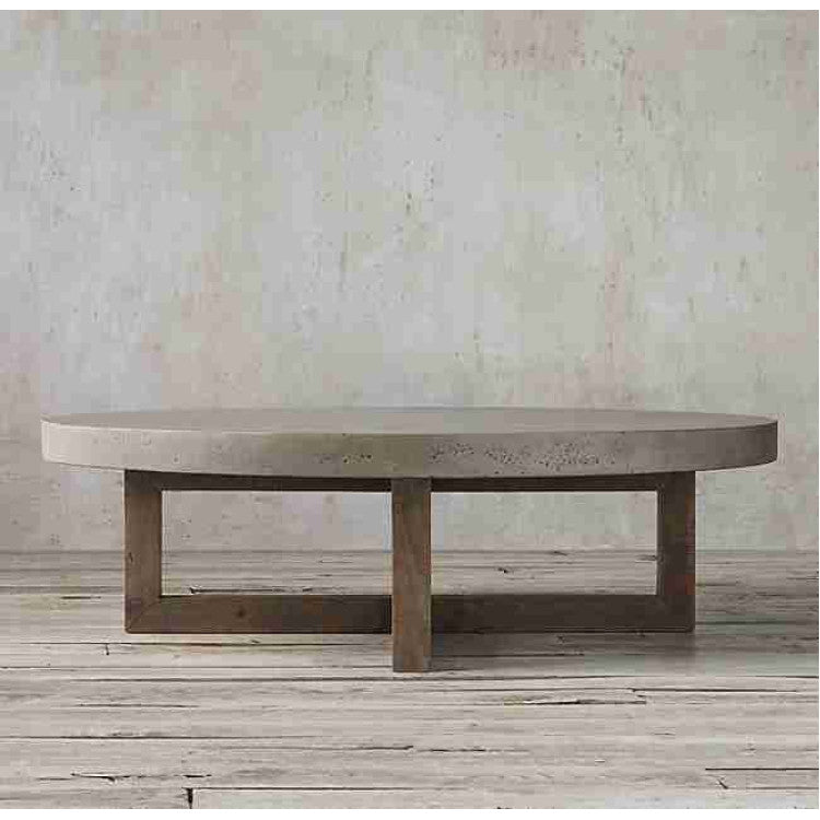 Barocco Aesgaard Round Concrete Coffee Table - (D)27.5" (H)16"