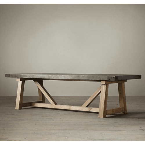 Barocco Valhalla Design Lightweight Concrete Rectangular Dining Table - (W)47" (L)142" (H)29.5"