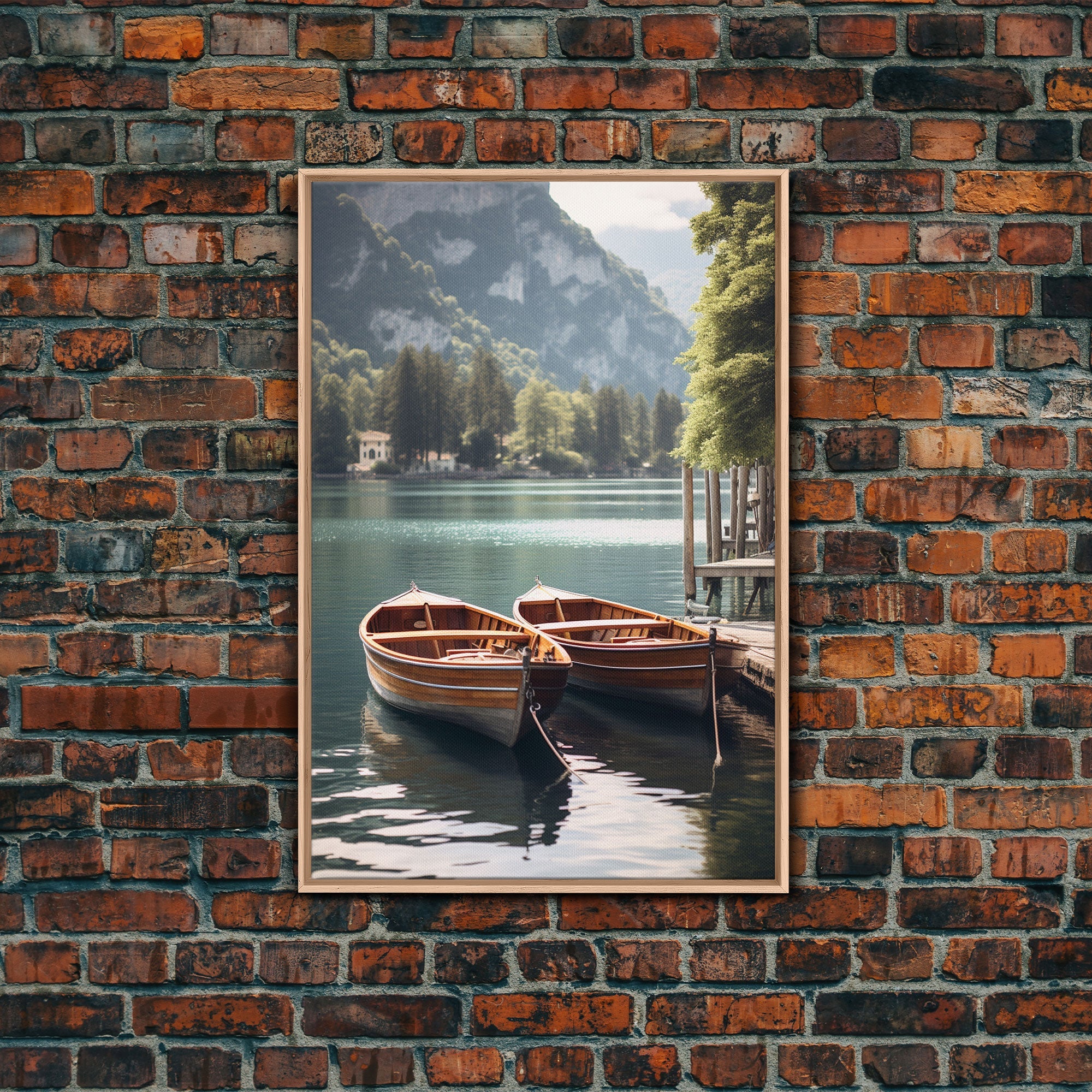 Paddle, Boat, Lake Wall Art, Canvas Print, Wall Hanging, Portrait Art, Lake House Wall Art, Couples Gift, Bookshelf Decor, Nature Print