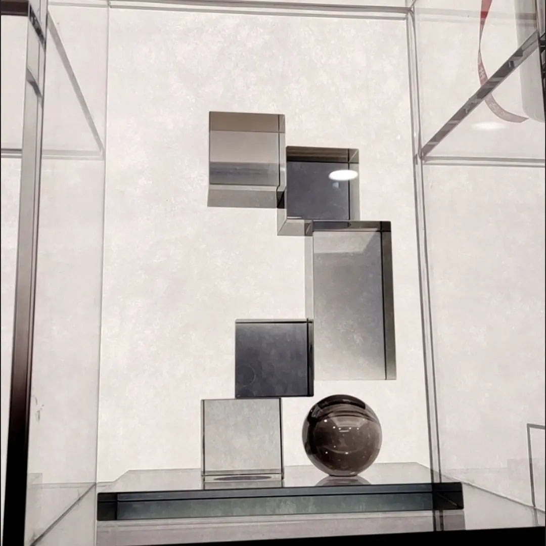 GobekUsa Geometric Crystal Glass Bookshelf Ornaments