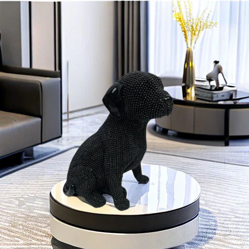 GobekUsa Labrador Resin Dog Statue for Bookshelf and Office Display