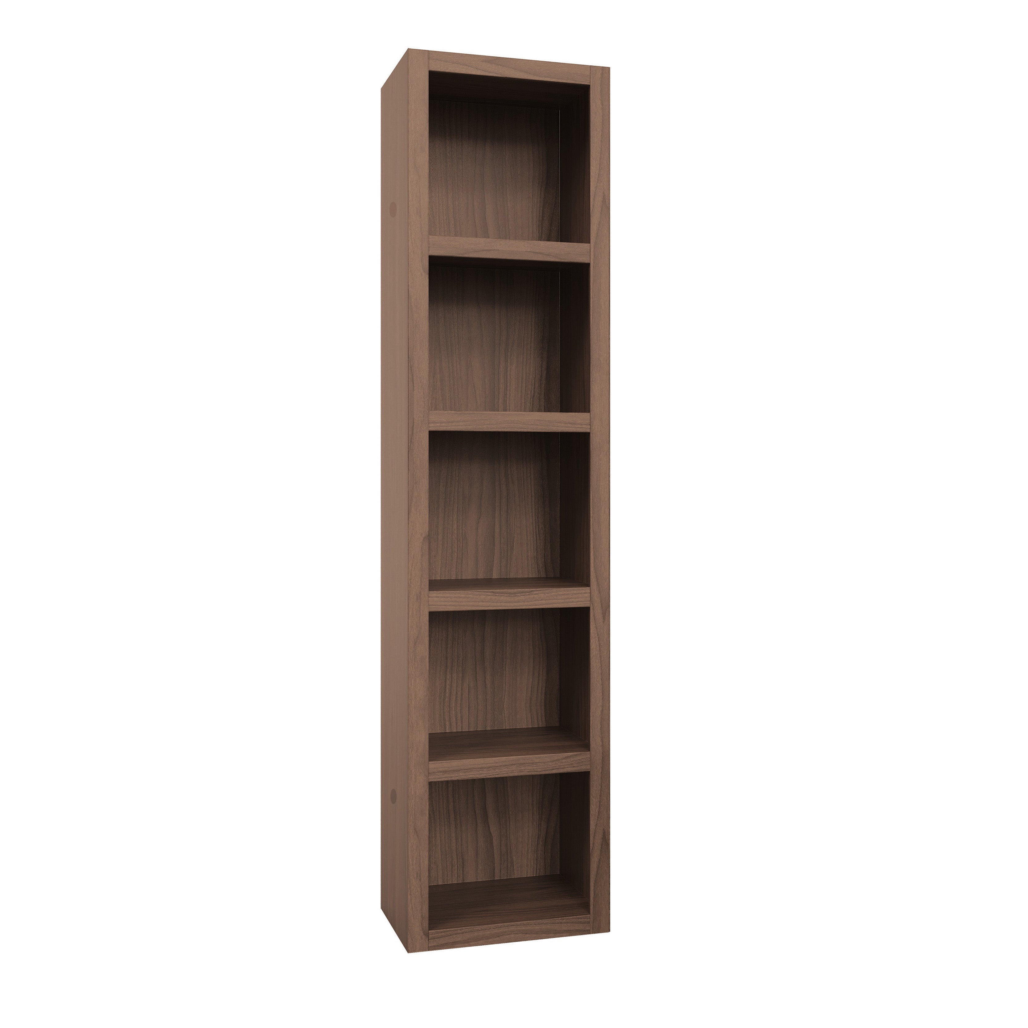 Brown Natural Wood Grain 91-in Tall Wooden Bookcase Shelf