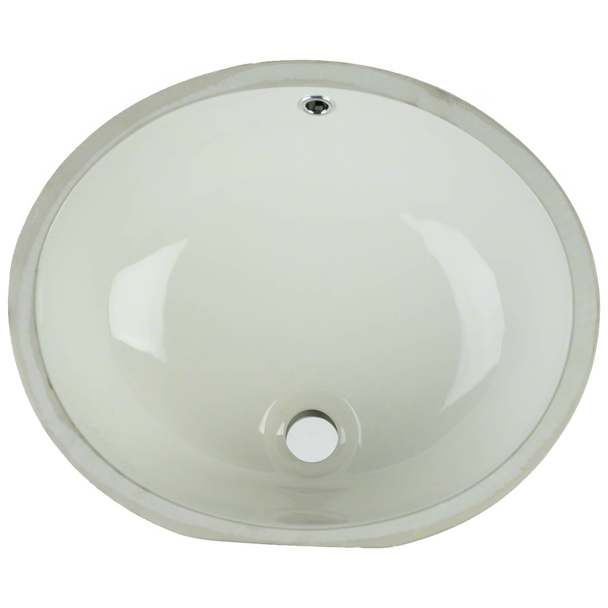 MSI Vanity Bisque Oval Porcelain Undermount Sink (L)19.5" (W)16" (H)8.5"