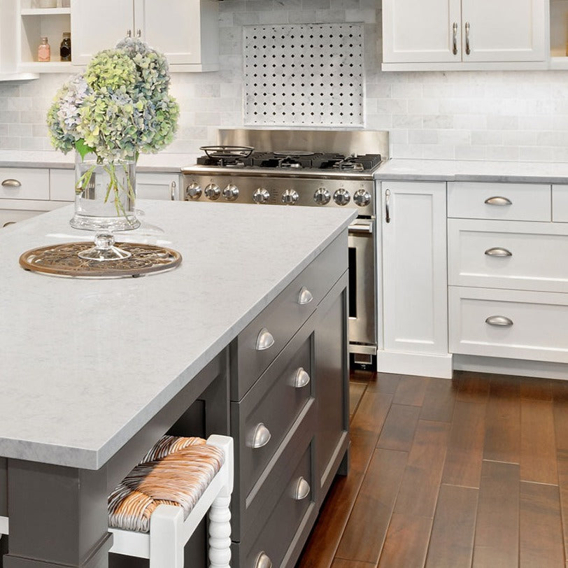 MSI Mara Blanca® Premium Quartz Prefabricated Countertop - Island