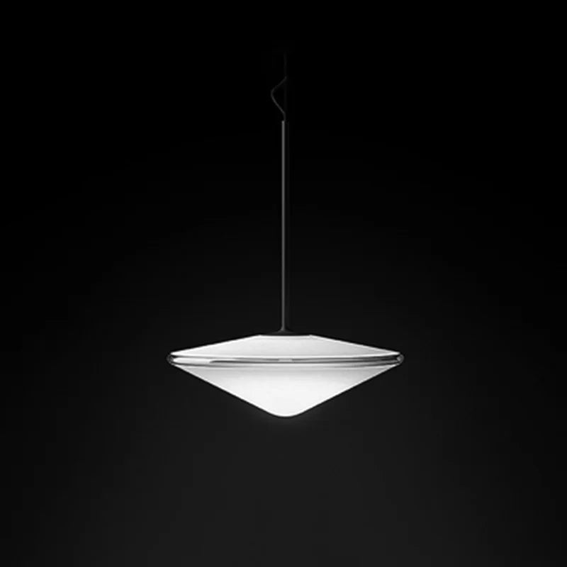GobekUsa Glass Flying Saucer Chandelier - LED Hardware Pendant Lighting for Living Room