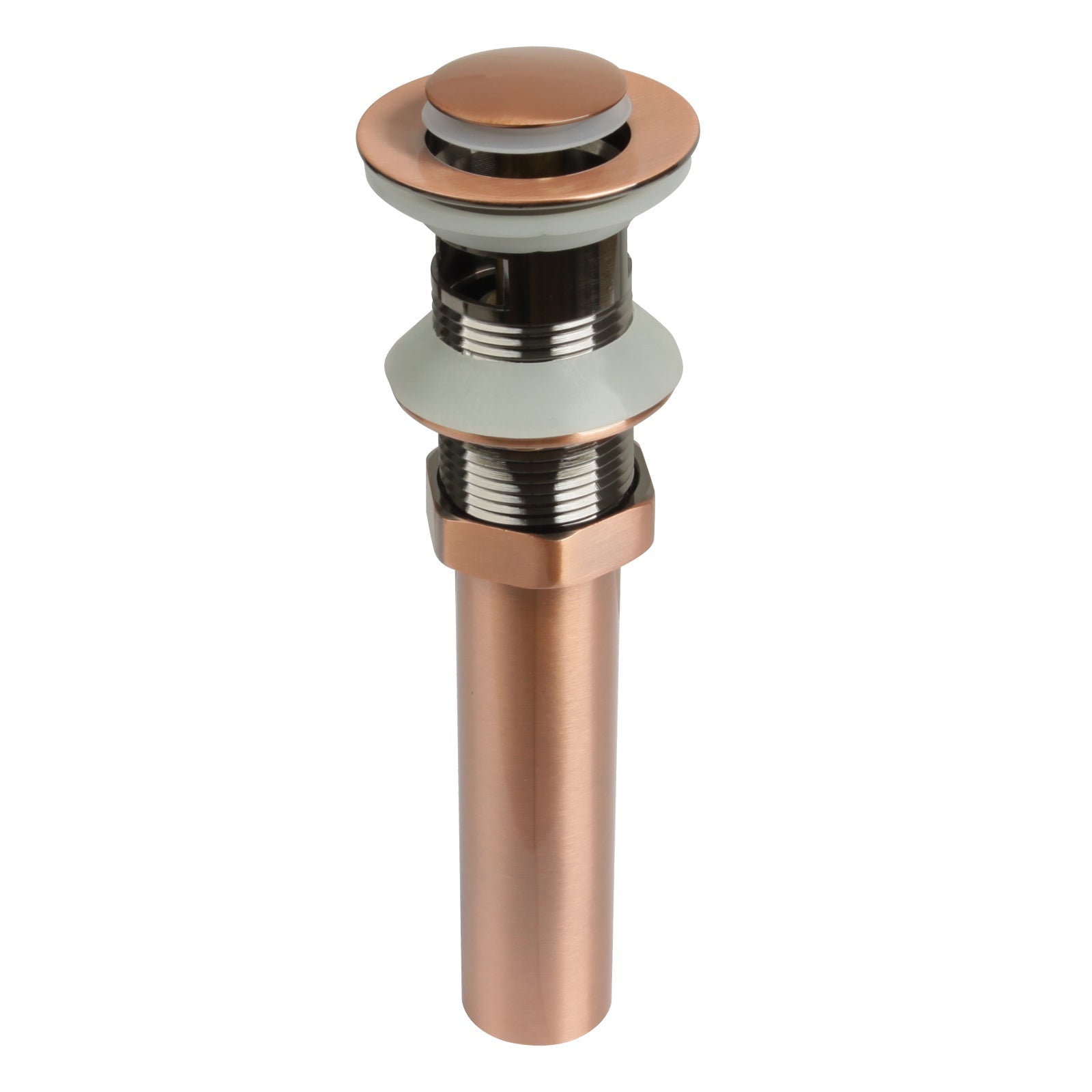 Copper Pop Up Drain Stopper With Overflow - AK82003C