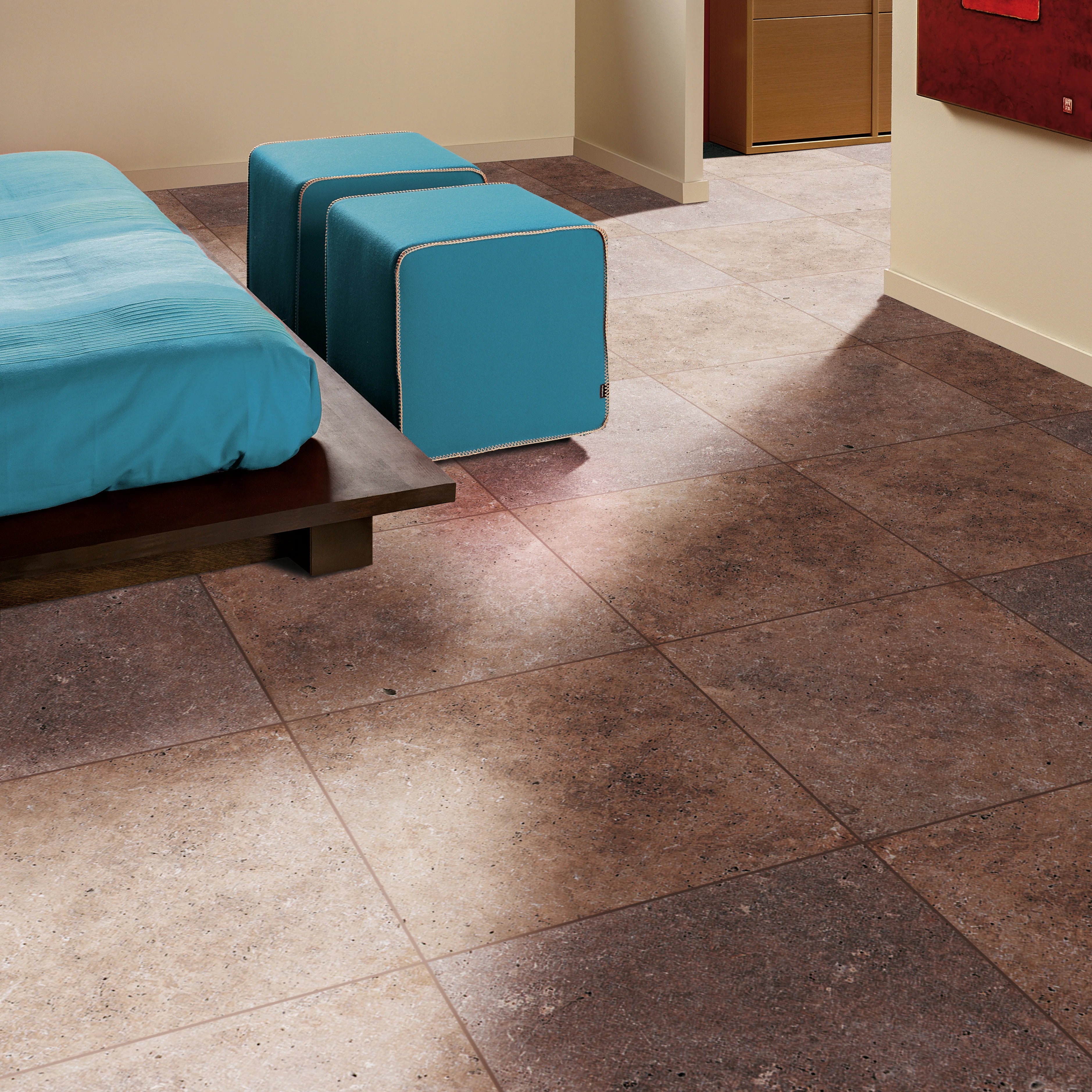 MSI Tuscany Walnut Tumbled Travertine Paver - 24"x24"
