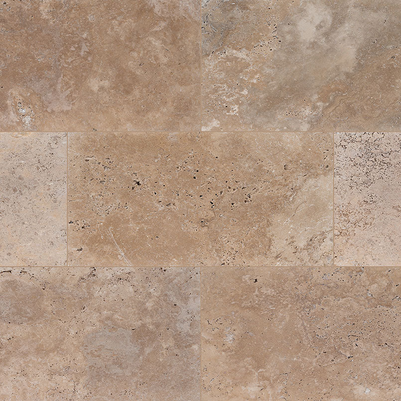MSI Tuscany Walnut Tumbled Travertine Paver - 8"x16"