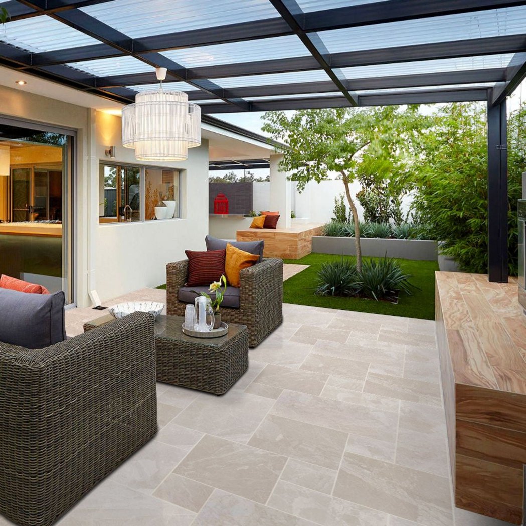 Aegean Royal Gray Tumbled Marble Pavers