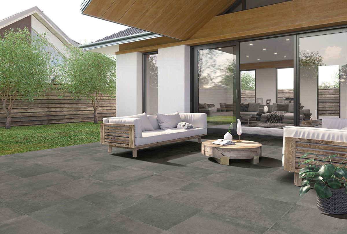 MSI Nolitan Carbon Matte Anti-Slip Porcelain Pavers 24"x24" - Arterra Collection