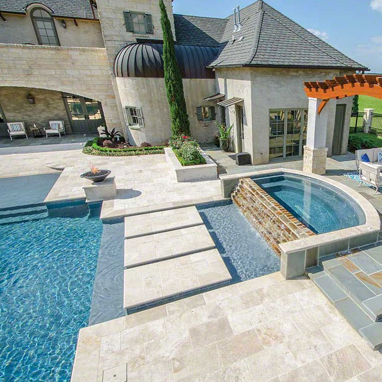 MSI Tuscany Beige Tumbled Travertine Pavers